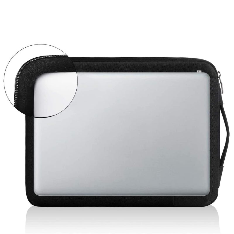 LANDICI 360Â° Protective Laptop Sleeve 11.6 Inch for Surface Pro 7 8 9/Laptop Go 2 3, MacBook Air 11, Small Computer Bag Carrying Case for 11-12 Inch Chromebook, Slim, Shockproof, Waterproof, Black - Image 3